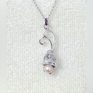 Sterling Silver Cultured Pearl Necklace